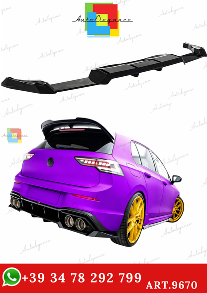 🔥ART.9670 SPLITTER POSTERIORE V.2 VW GOLF R HATCHBACK Mk8 / Mk8 FACELIFT🔥