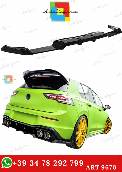 🔥ART.9670 SPLITTER POSTERIORE V.2 VW GOLF R HATCHBACK Mk8 / Mk8 FACELIFT🔥