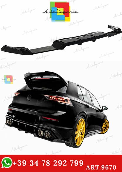 🔥ART.9670 SPLITTER POSTERIORE V.2 VW GOLF R HATCHBACK Mk8 / Mk8 FACELIFT🔥