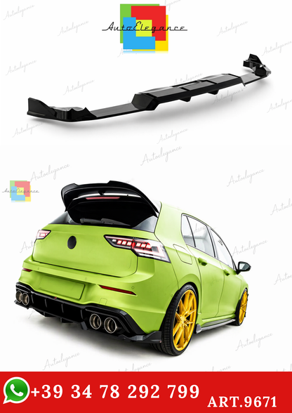 🔥ART.9671 SPLITTER POSTERIORE V.1 VW GOLF R HATCHBACK Mk8 / Mk8 FACELIFT🔥