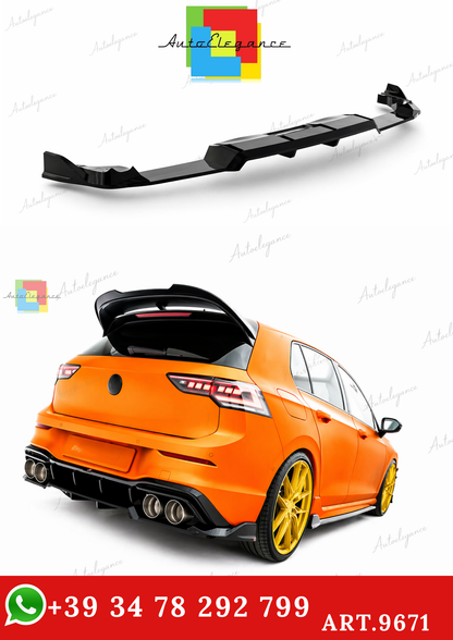 🔥ART.9671 SPLITTER POSTERIORE V.1 VW GOLF R HATCHBACK Mk8 / Mk8 FACELIFT🔥