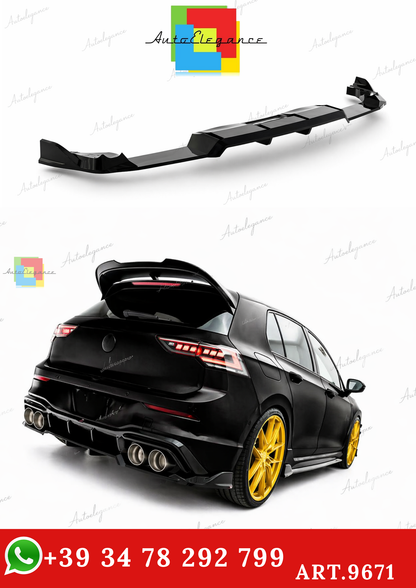 🔥ART.9671 SPLITTER POSTERIORE V.1 VW GOLF R HATCHBACK Mk8 / Mk8 FACELIFT🔥