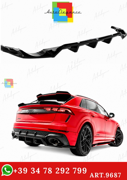 🔥ART.9687 SPLITTER POSTERIORE CON BARRE VERTICALI PER AUDI RSQ8 Mk1 FACELIFT🔥