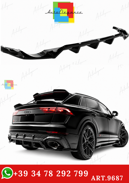 🔥ART.9687 SPLITTER POSTERIORE CON BARRE VERTICALI PER AUDI RSQ8 Mk1 FACELIFT🔥