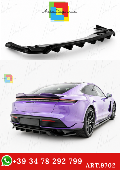 🔥ART.9702 SPLITTER POSTERIORE (CON BARRE VERTICALI PORSCHE TAYCAN TURBO S Mk1🔥