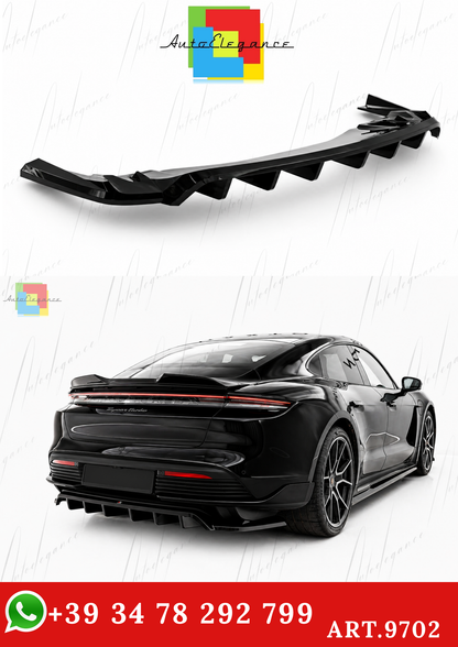 🔥ART.9702 SPLITTER POSTERIORE (CON BARRE VERTICALI PORSCHE TAYCAN TURBO S Mk1🔥