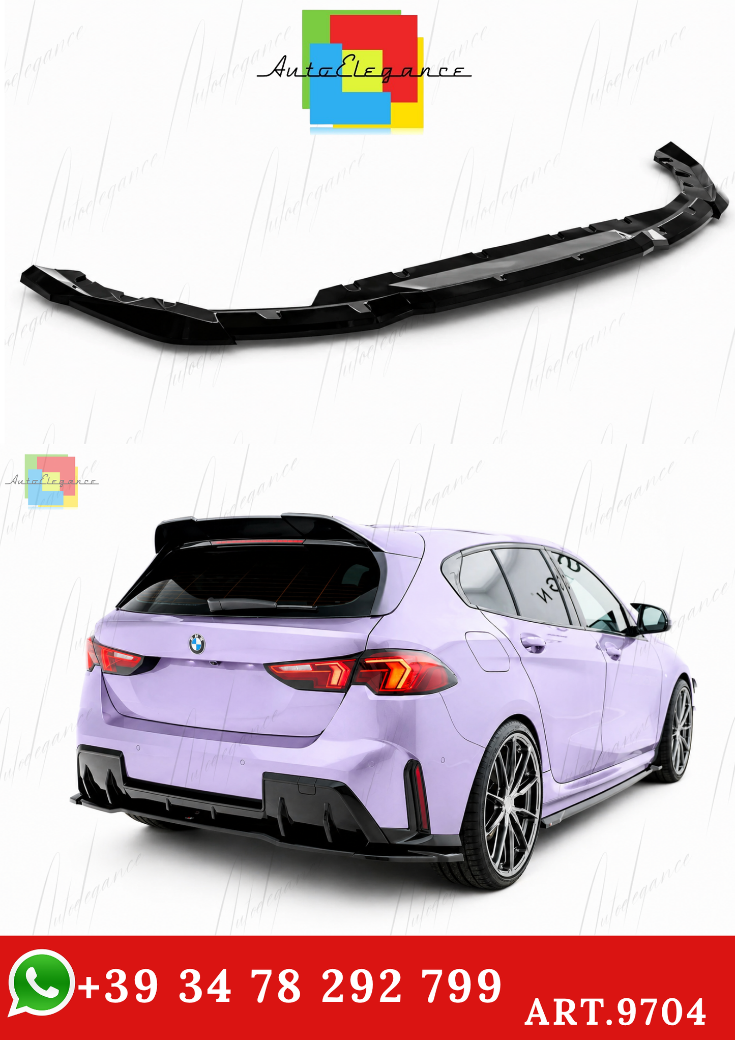 🔥ART.9704 SPLITTER POSTERIORE ADATTO PER BMW 1 M-PACK F70🔥