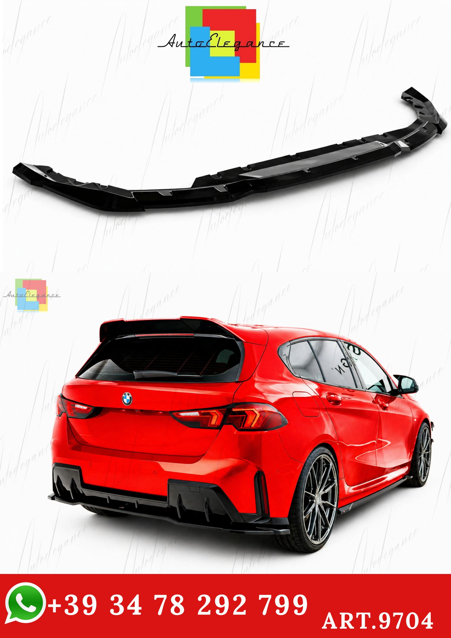 🔥ART.9704 SPLITTER POSTERIORE ADATTO PER BMW 1 M-PACK F70🔥