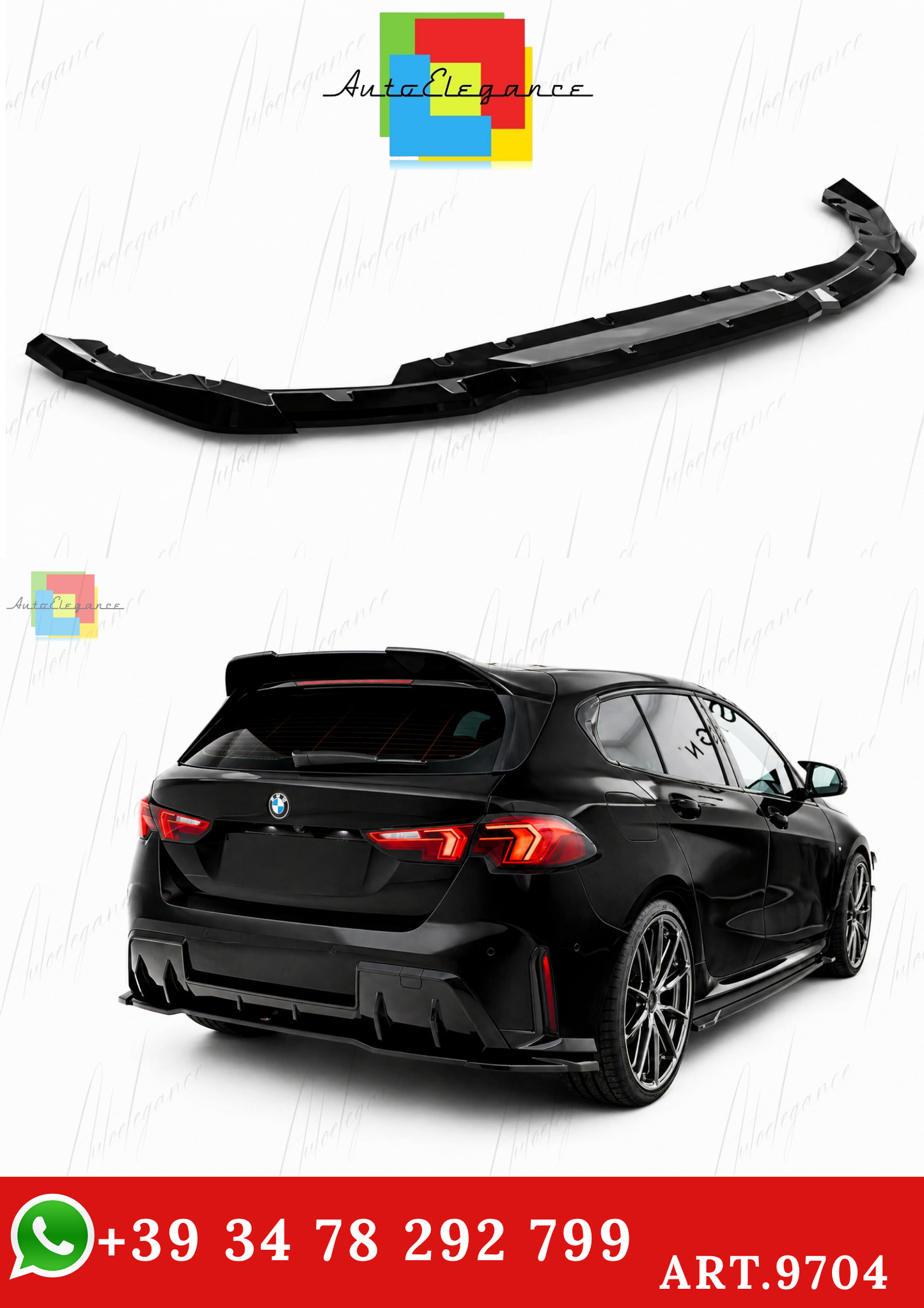 🔥ART.9704 SPLITTER POSTERIORE ADATTO PER BMW 1 M-PACK F70🔥