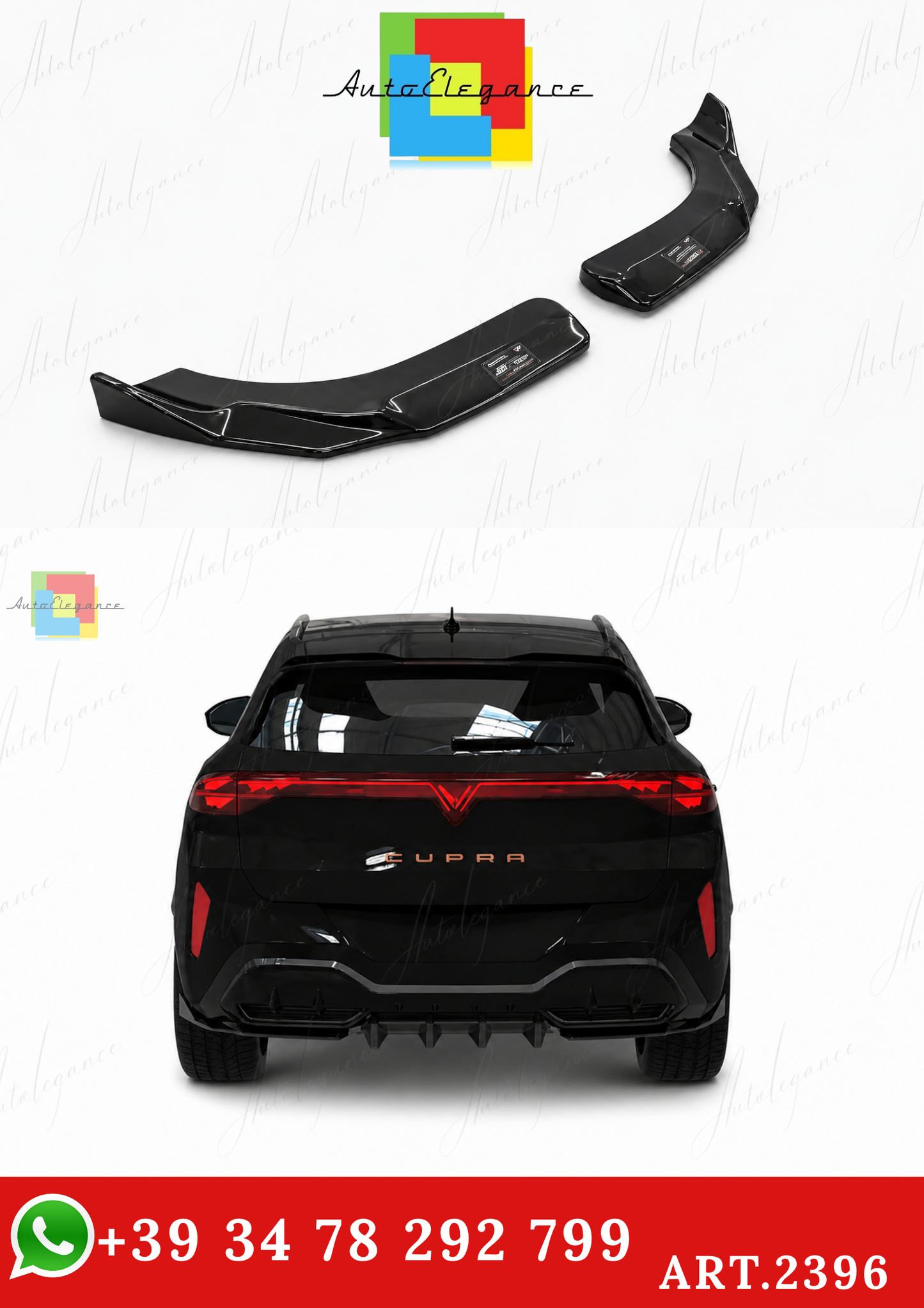 🔥ART.2396+2397 DIFFUSORE + SPLITTER LATERALE PER  CUPRA TERRAMAR 2024+ 🔥