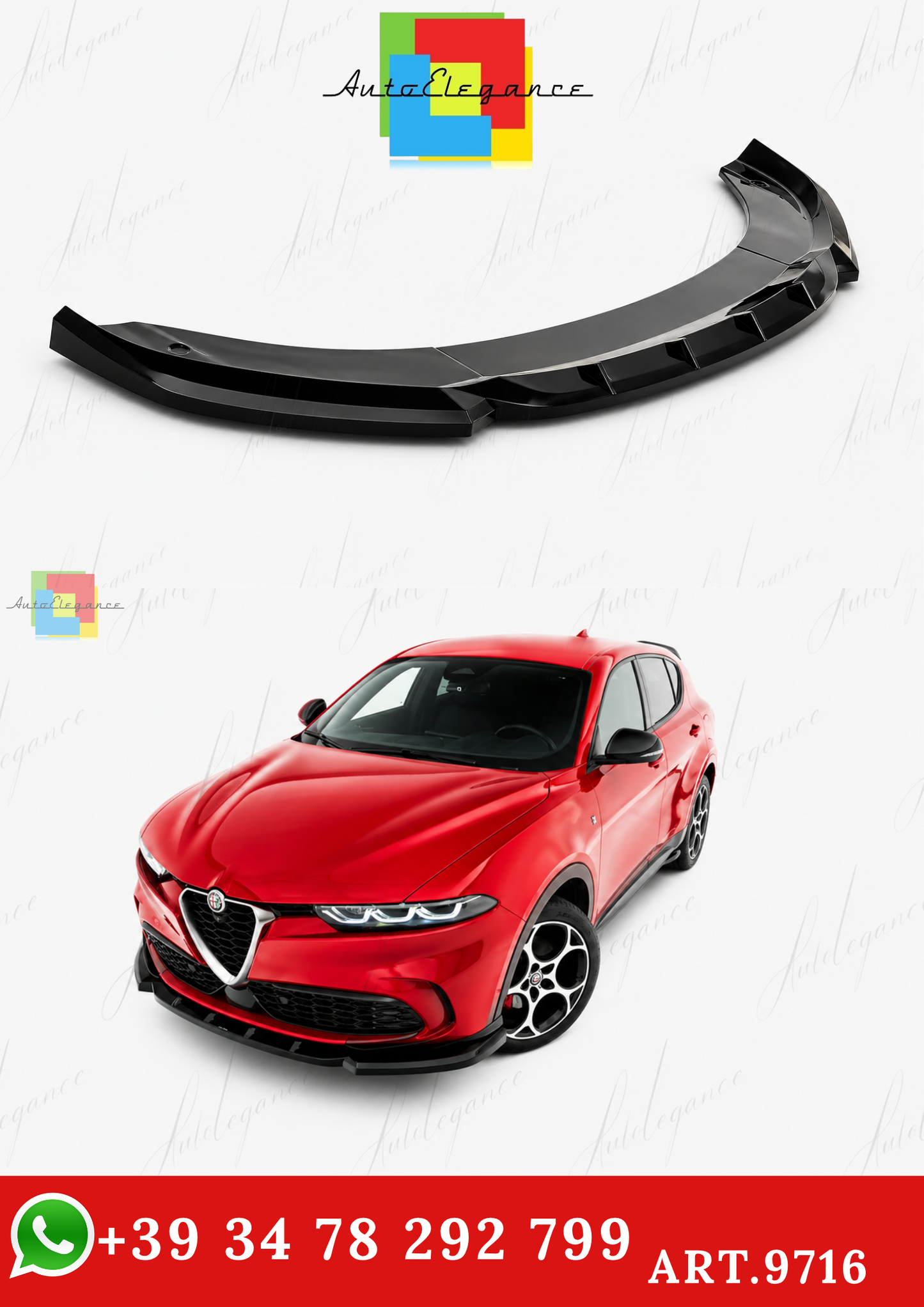 🔥ART.9716 SPLITTER ANTERIORE V.2 ADATTO PER ALFA ROMEO TONALE Mk1🔥