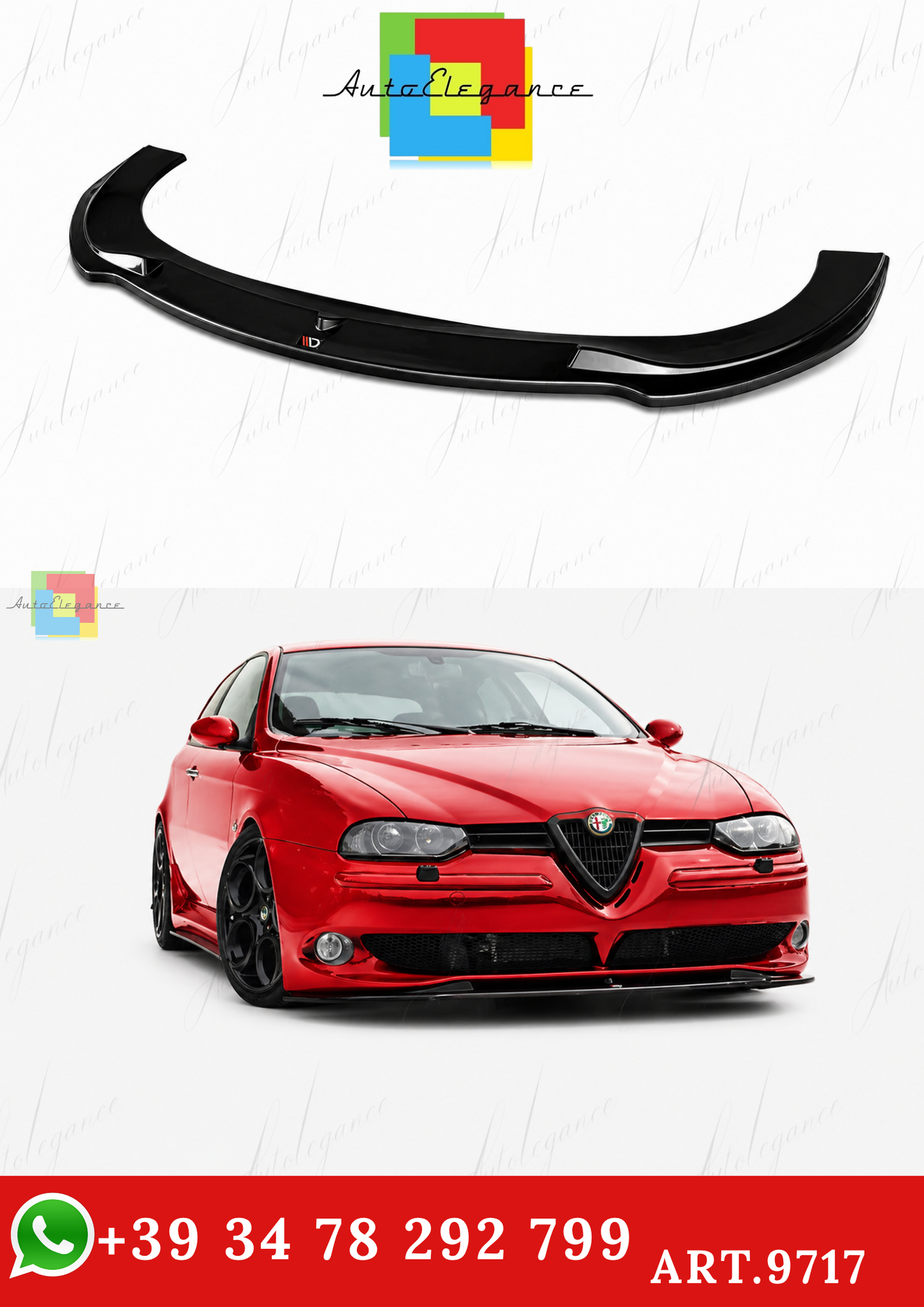 🔥ART.9717 SPLITTER ANTERIORE V.1 ADATTO PER ALFA ROMEO 156 GTA🔥