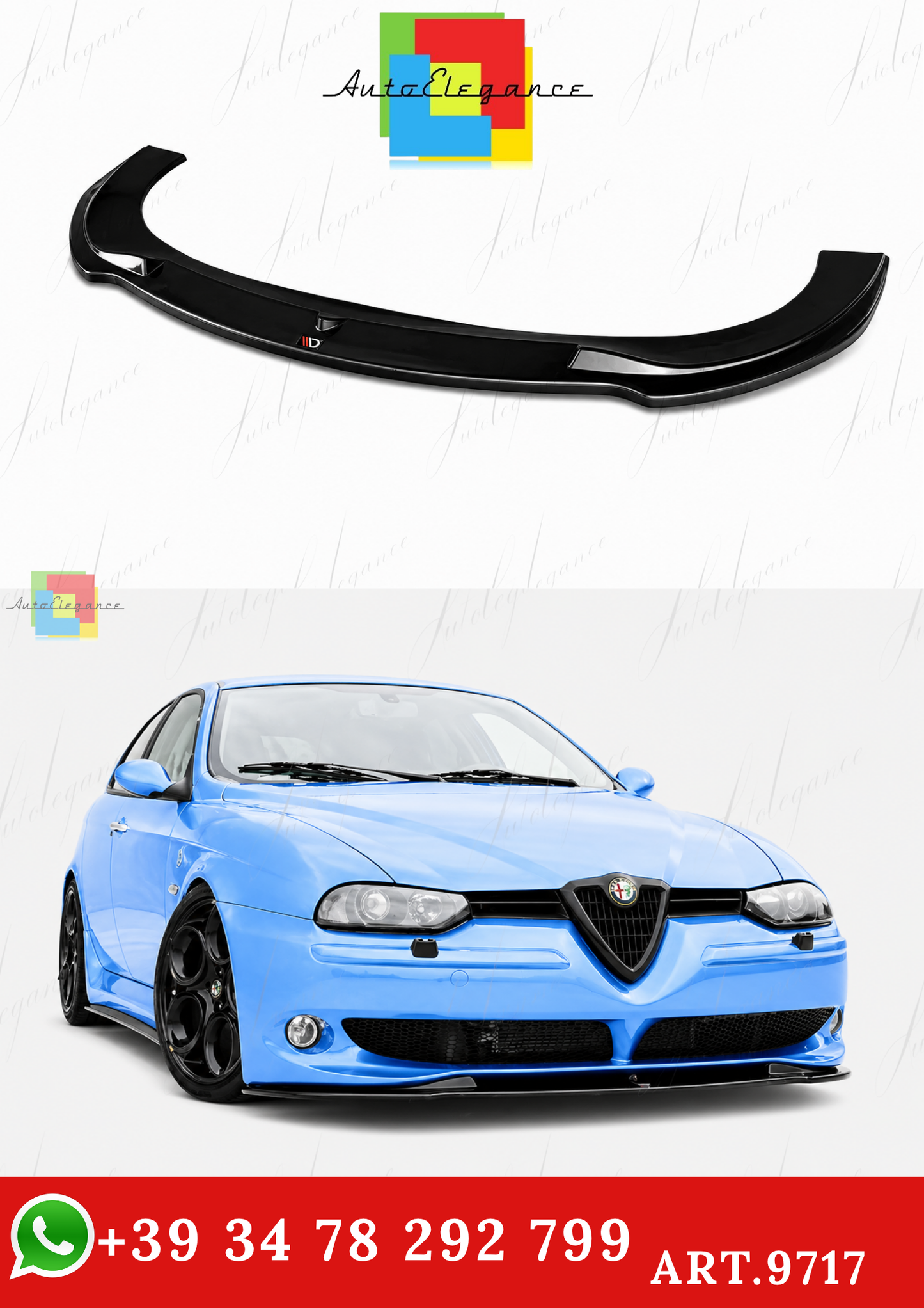 🔥ART.9717 SPLITTER ANTERIORE V.1 ADATTO PER ALFA ROMEO 156 GTA🔥