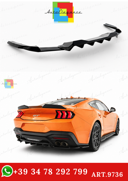 🔥ART.9736 SPLITTER POSTERIORE (CON BARRE VERTICALI) PER FORD MUSTANG GT Mk7🔥