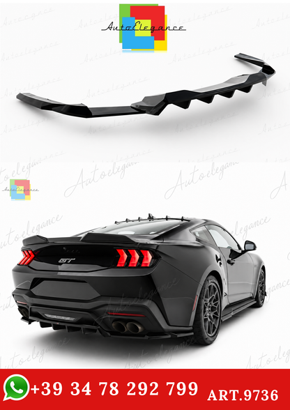 🔥ART.9736 SPLITTER POSTERIORE (CON BARRE VERTICALI) PER FORD MUSTANG GT Mk7🔥