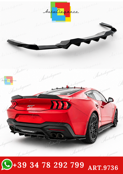 🔥ART.9736 SPLITTER POSTERIORE (CON BARRE VERTICALI) PER FORD MUSTANG GT Mk7🔥