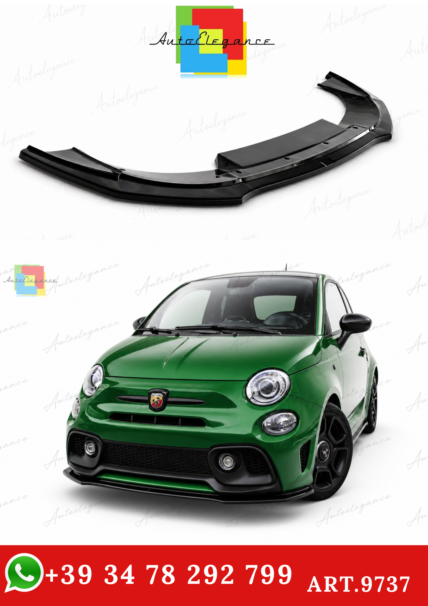 🔥ART.9737 SPLITTER ANTERIORE ADATTO PER ABAETH 595 Mk1 FACELIFT🔥