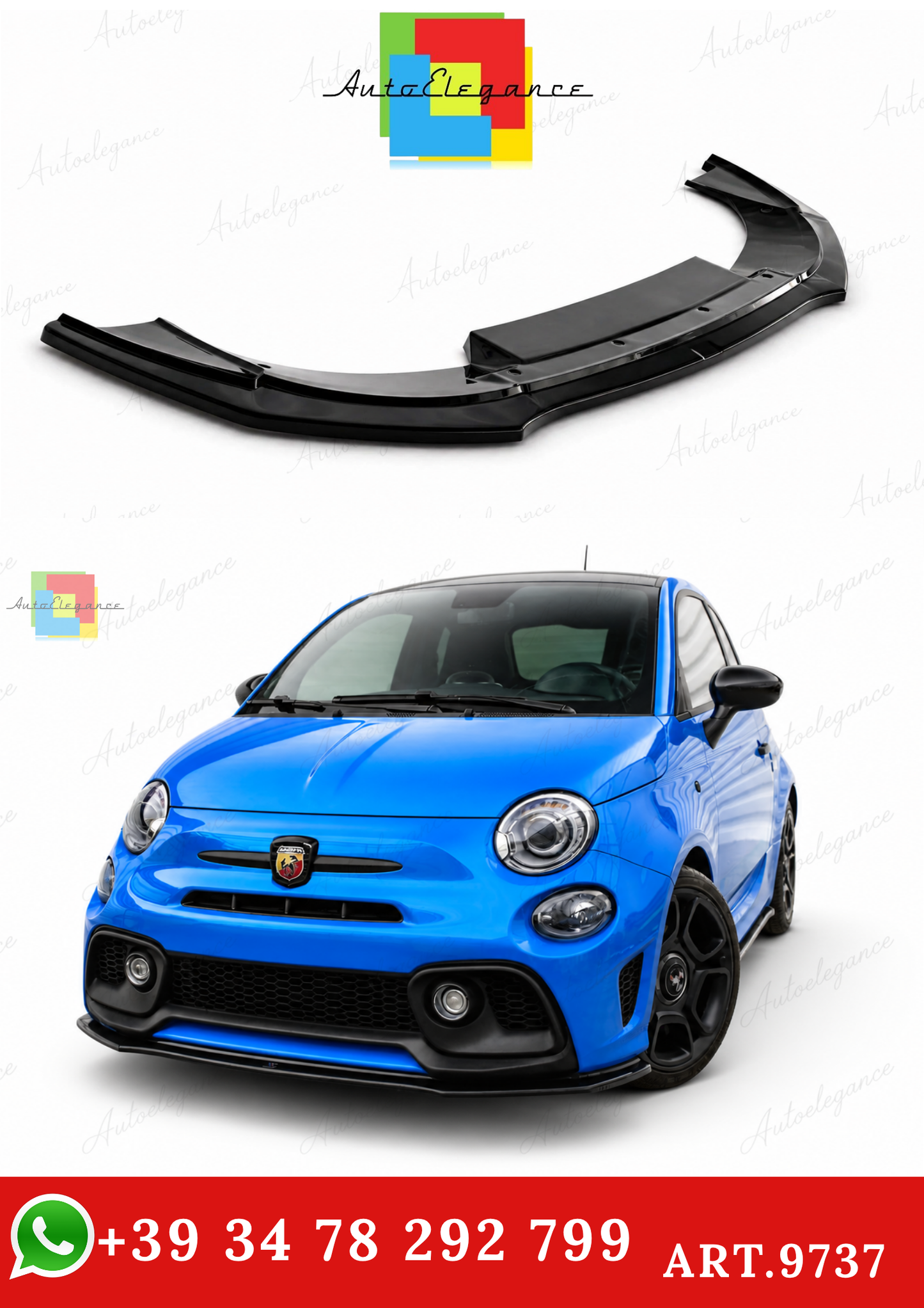 🔥ART.9737 SPLITTER ANTERIORE ADATTO PER ABAETH 595 Mk1 FACELIFT🔥