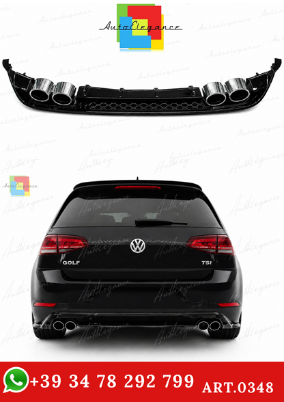 🔥ART.0348 DIFFUSORE ADATTO PER VW GOLF 7.5 2+2 NERO LUCIDO🔥