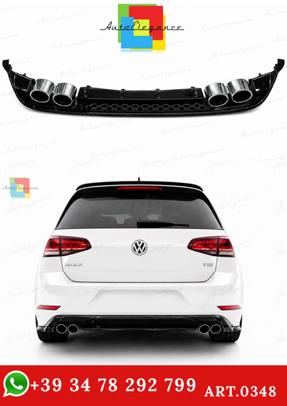 🔥ART.0348 DIFFUSORE ADATTO PER VW GOLF 7.5 2+2 NERO LUCIDO🔥