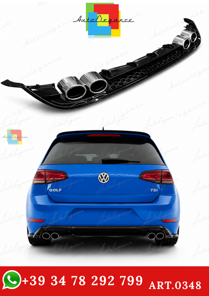 🔥ART.0348 DIFFUSORE ADATTO PER VW GOLF 7.5 2+2 NERO LUCIDO🔥