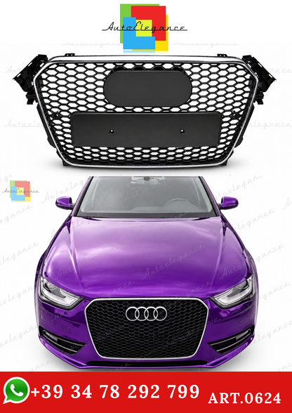 🔥ART.0624 GRIGLIA ANTERIORE AUDI A4 B8 AVANT BERLINA CALANDRA RS4 CROMATO🔥