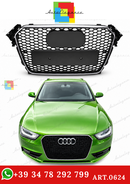 🔥ART.0624 GRIGLIA ANTERIORE AUDI A4 B8 AVANT BERLINA CALANDRA RS4 CROMATO🔥
