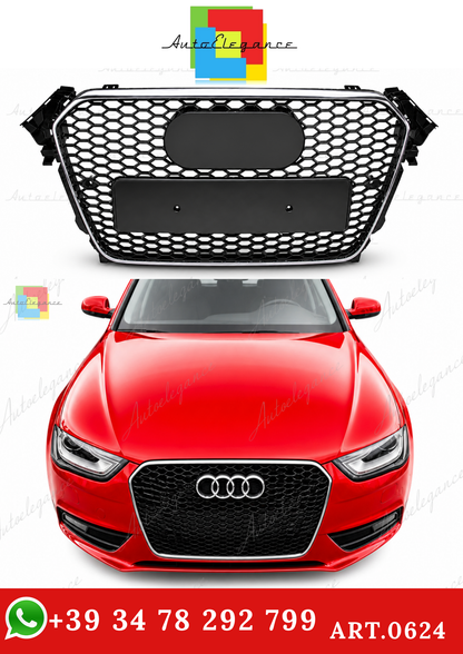 🔥ART.0624 GRIGLIA ANTERIORE AUDI A4 B8 AVANT BERLINA CALANDRA RS4 CROMATO🔥