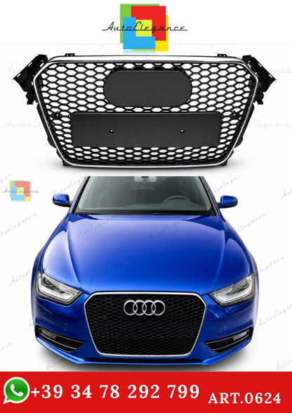 🔥ART.0624 GRIGLIA ANTERIORE AUDI A4 B8 AVANT BERLINA CALANDRA RS4 CROMATO🔥