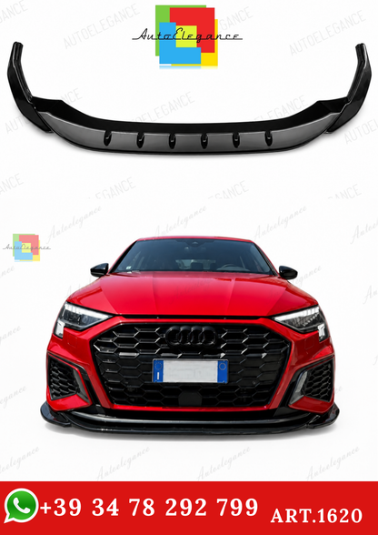 🔥ART.1620 SPLITTER ANTERIORE ADATTO PER AUDI A3 S3 8Y 2020+LOOK SPORTIVO🔥