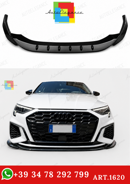 🔥ART.1620 SPLITTER ANTERIORE ADATTO PER AUDI A3 S3 8Y 2020+LOOK SPORTIVO🔥