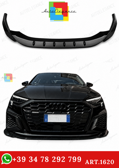 🔥ART.1620 SPLITTER ANTERIORE ADATTO PER AUDI A3 S3 8Y 2020+LOOK SPORTIVO🔥