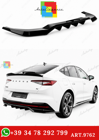 🔥ART.9762 SPLITTER POSTERIORE (CON BARRE VERTICALI) SKODA ENYAQ COUPE iV RS🔥