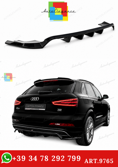 🔥ART.9765 SPLITTER POSTERIORE (CON BARRE VERTICALI) PER AUDI Q3 S-LINE 8U🔥