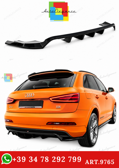 🔥ART.9765 SPLITTER POSTERIORE (CON BARRE VERTICALI) PER AUDI Q3 S-LINE 8U🔥