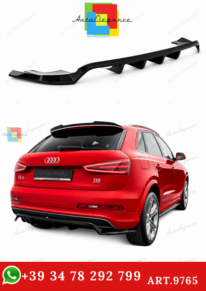 🔥ART.9765 SPLITTER POSTERIORE (CON BARRE VERTICALI) PER AUDI Q3 S-LINE 8U🔥