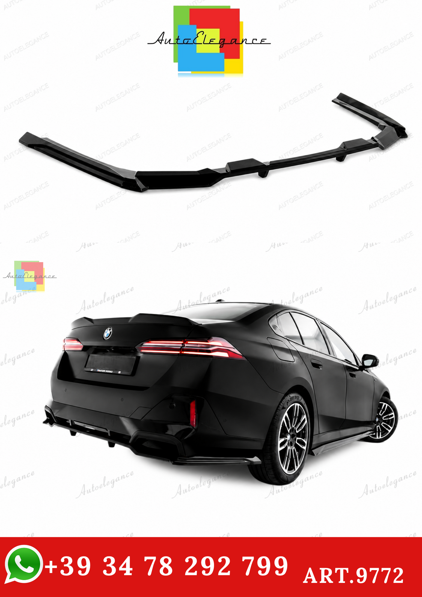🔥ART.9772 SPLITTER POSTERIORE V.1 BMW 5 / i5 M-PACK BERLINA / TOURING G60/G61🔥