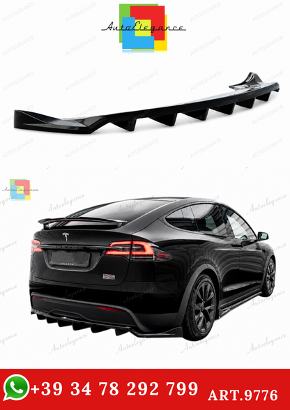 🔥ART.9776 SPLITTER POSTERIORE (CON BARRE VERTICALI)TESLA MODEL X Mk1 FACELIFT🔥
