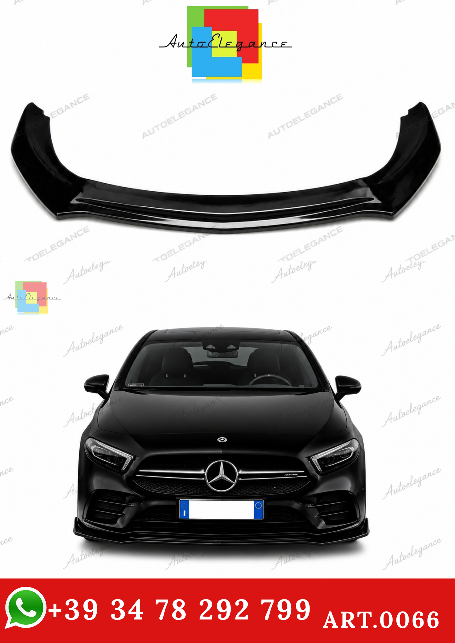 🔥ART.0066 SPLITTER ANTERIORE AMG ADATTO PER MERCEDES A W177 A35🔥