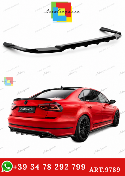 🔥ART.9789 SPLITTER POSTERIORE CON BARRE VERTICALI VW PASAT GT B8 FACELIFT USA🔥