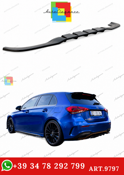 🔥ART.9797 SPLITTER POSTERIORE PER MERCEDES CLASSE A HATCHBACK AMG LINE W177🔥