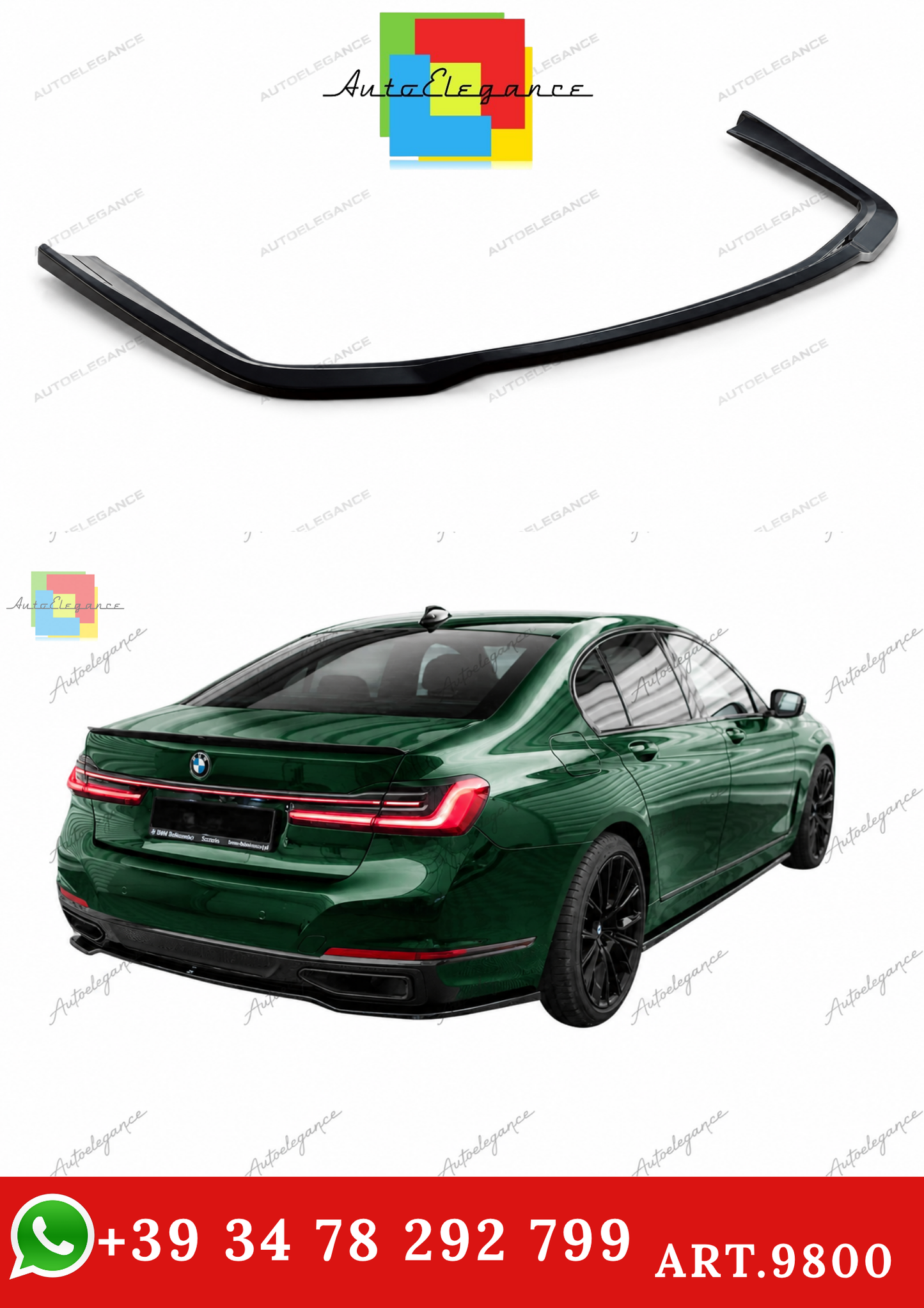 🔥ART.9800 SPLITTER POSTERIORE ADATTO PER BMW SERIE 7 G11 / G12 FACELIFT🔥