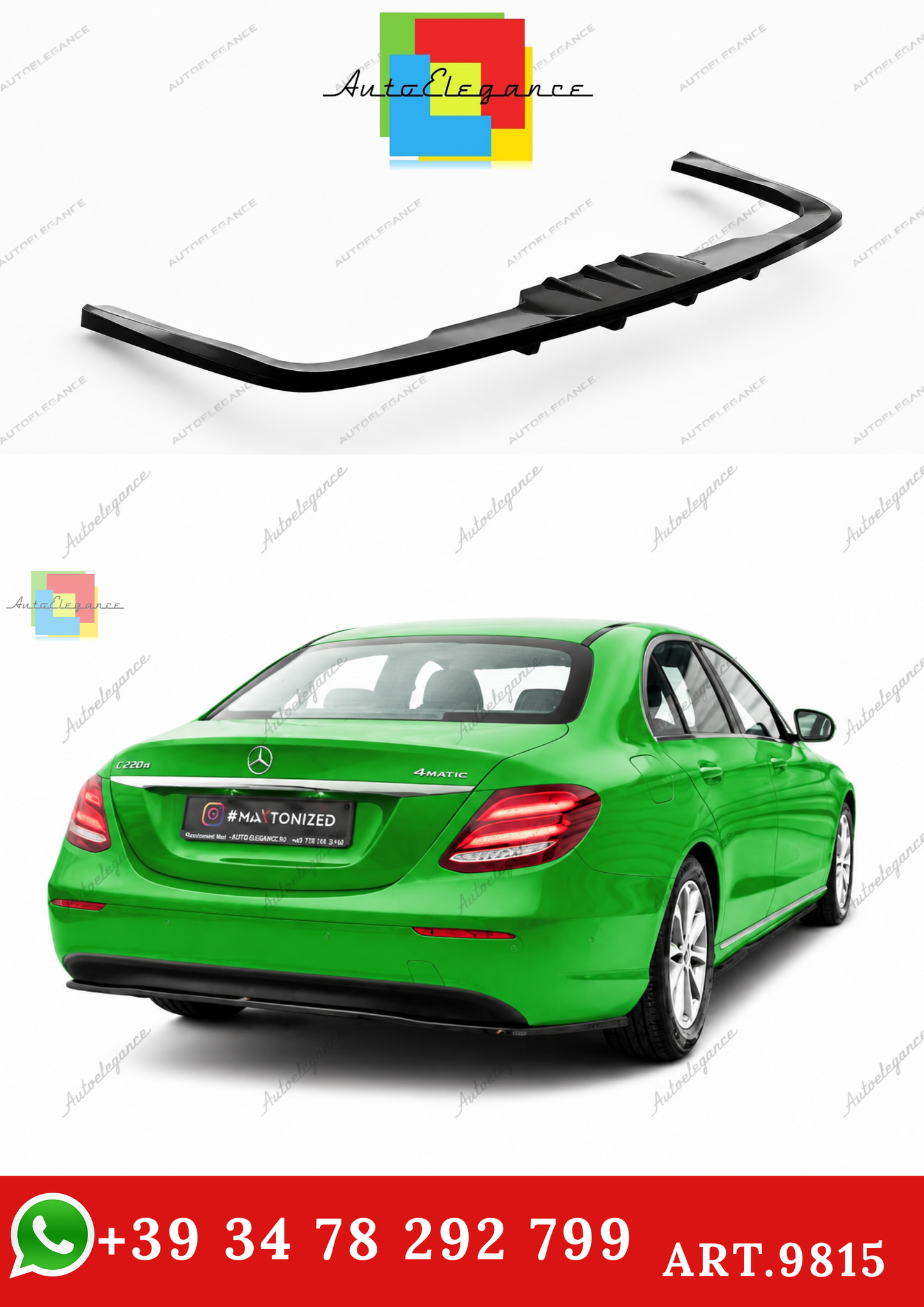 🔥ART.9815 SPLITTER POSTERIORE (CON BARRE VERTICALI) MERCEDES-BENZ E W213🔥