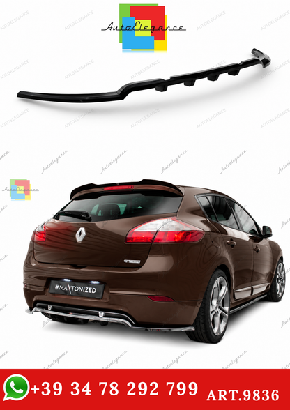 🔥ART.9836 SPLITTER POSTERIORE (CON BARRE VERTICALI) PER RENAULT MEGANE GT MK3🔥