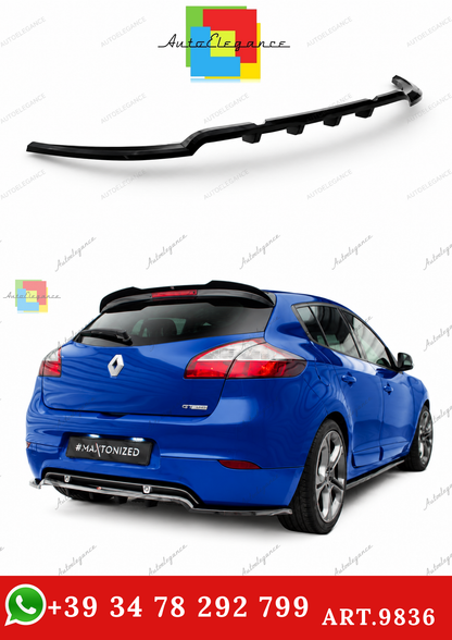 🔥ART.9836 SPLITTER POSTERIORE (CON BARRE VERTICALI) PER RENAULT MEGANE GT MK3🔥