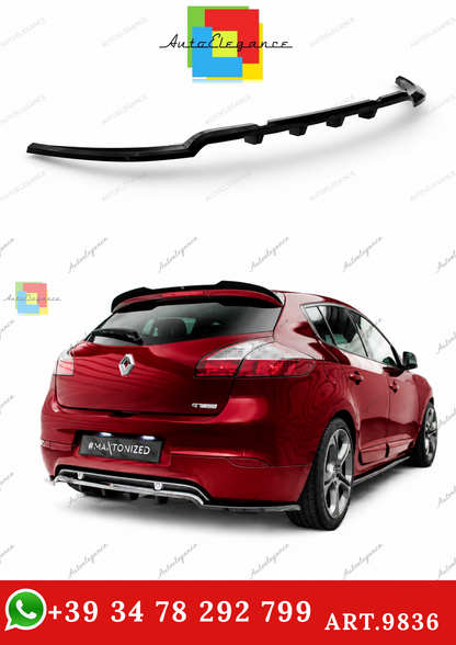 🔥ART.9836 SPLITTER POSTERIORE (CON BARRE VERTICALI) PER RENAULT MEGANE GT MK3🔥