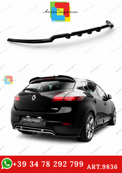 🔥ART.9836 SPLITTER POSTERIORE (CON BARRE VERTICALI) PER RENAULT MEGANE GT MK3🔥
