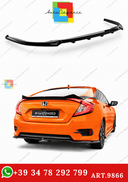 🔥ART.9866 SPLITTER POSTERIORE (CON BARRE VERTIVALI) PER HONDA CIVIC Mk10🔥