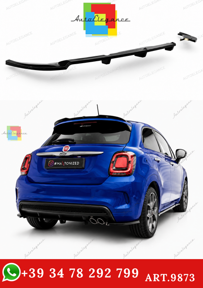 🔥ART.9873 SPLITTER POSTERIORE ADATTO PER FIAT 500X SPORT Mk1 FACELIFT🔥