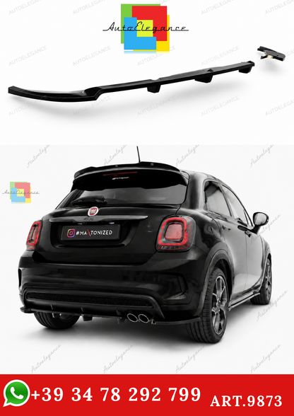 🔥ART.9873 SPLITTER POSTERIORE ADATTO PER FIAT 500X SPORT Mk1 FACELIFT🔥